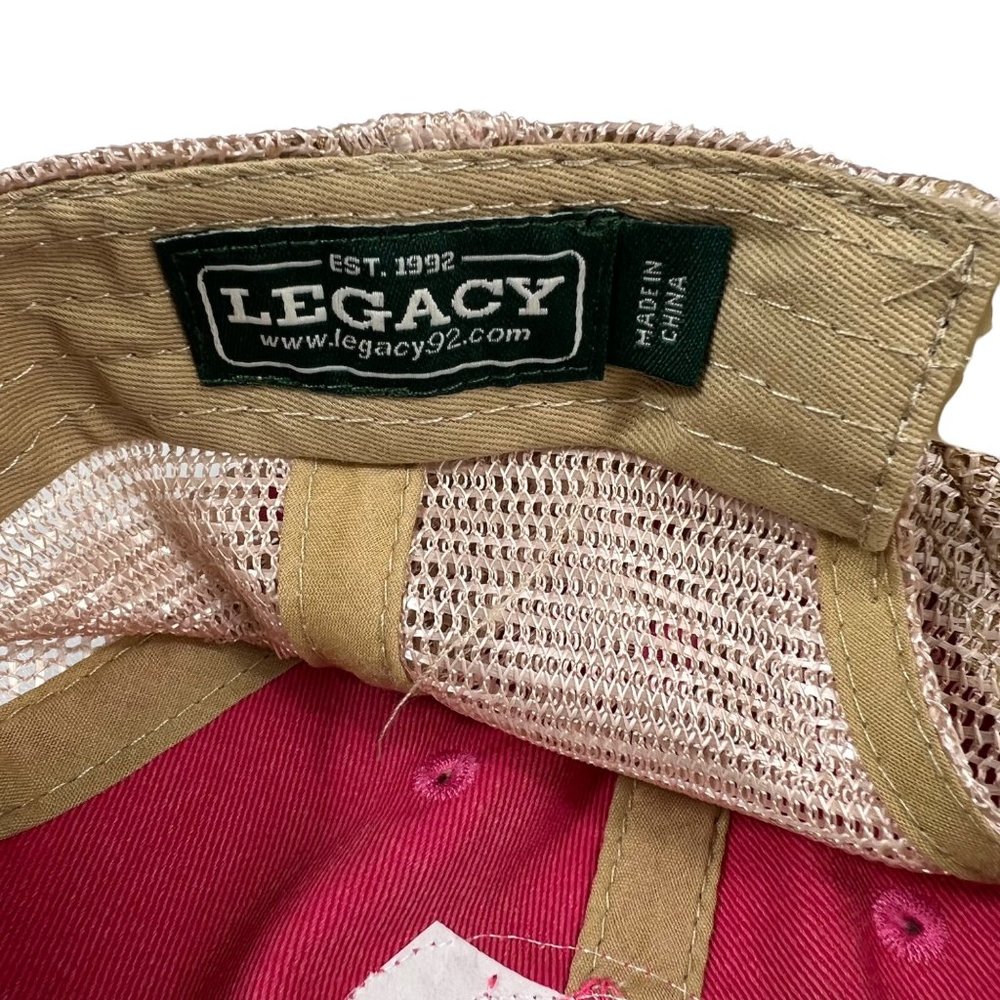 NEW Eleven North Clothing Co Legacy Old Favorite Relaxed Twill Trucker Pink Hat - Picture 5 of 9